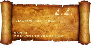 Lazarovics Luca névjegykártya